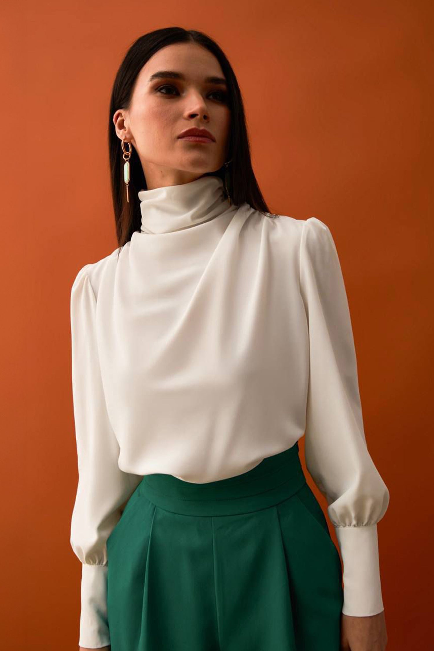 Turtle Neck Satin