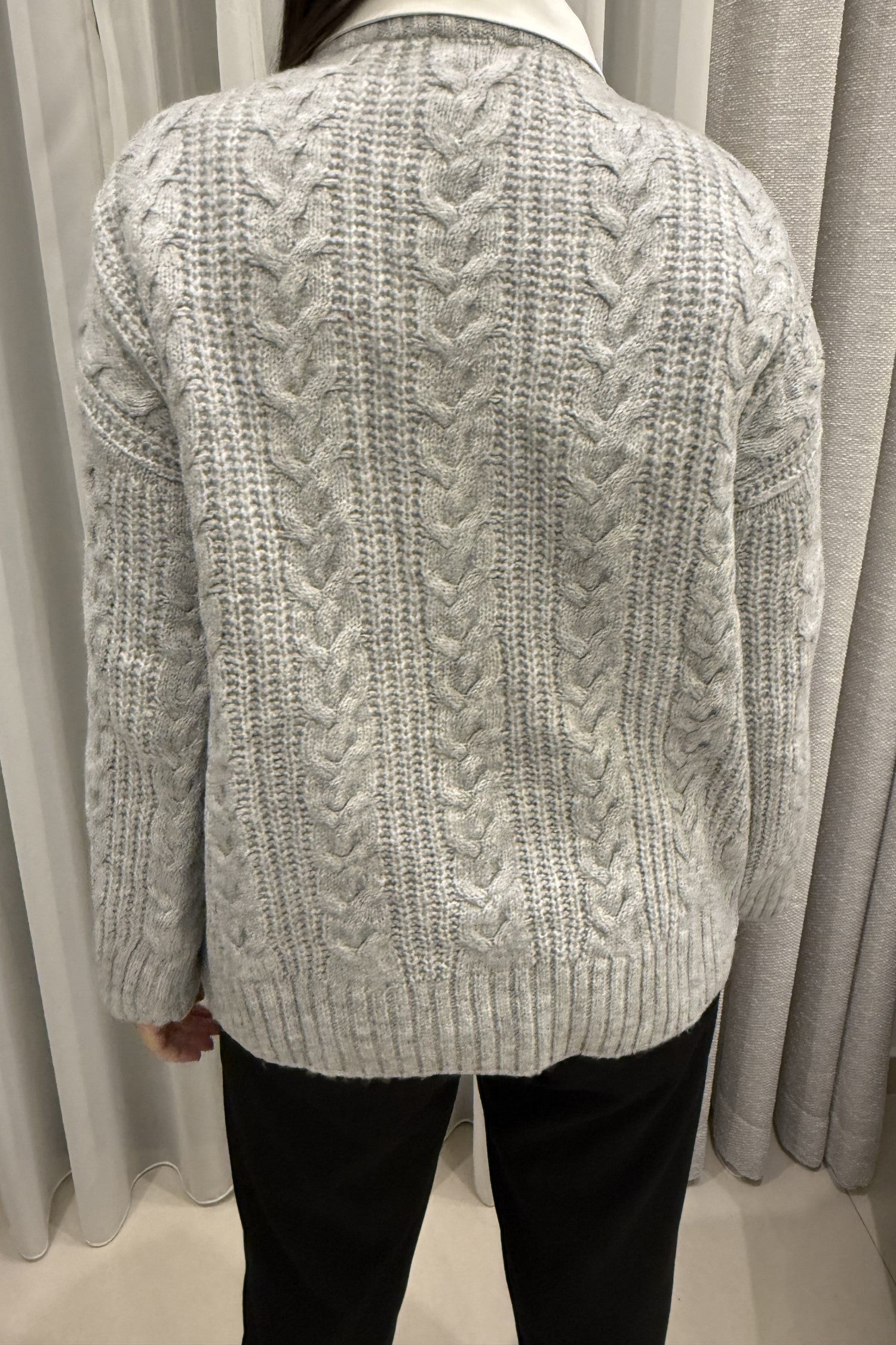 Knit Grey Braided Sleeve