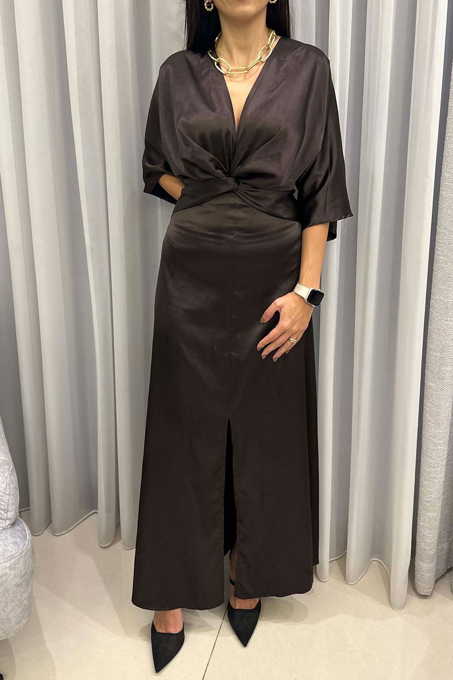 Long Satin Dress