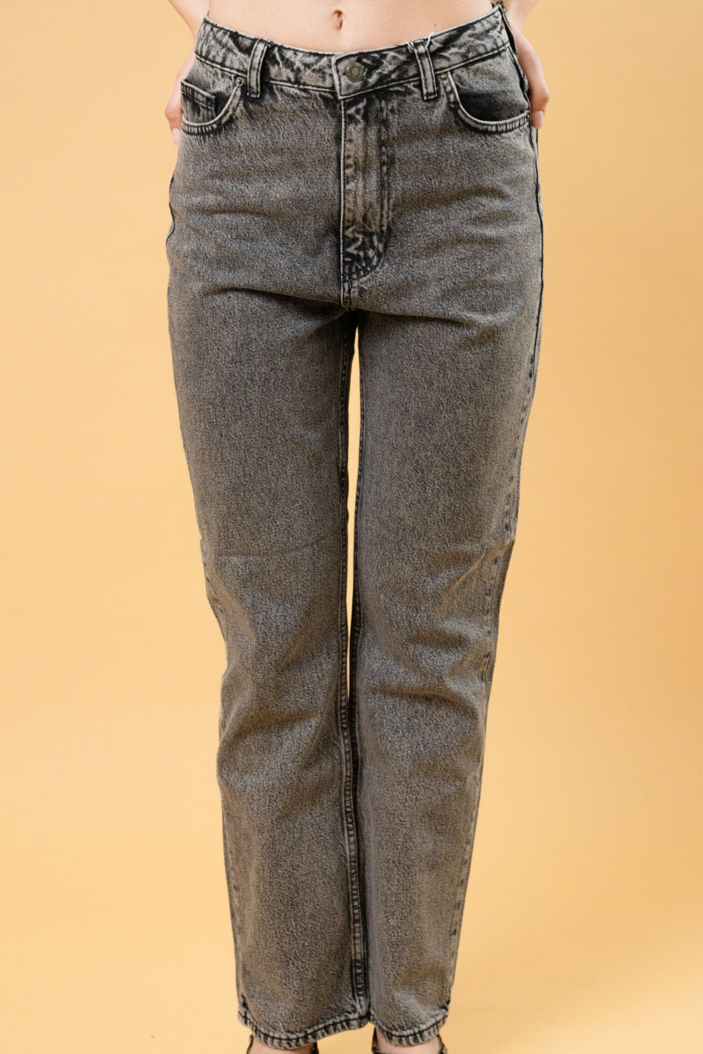 High-Rise Straight Jeans