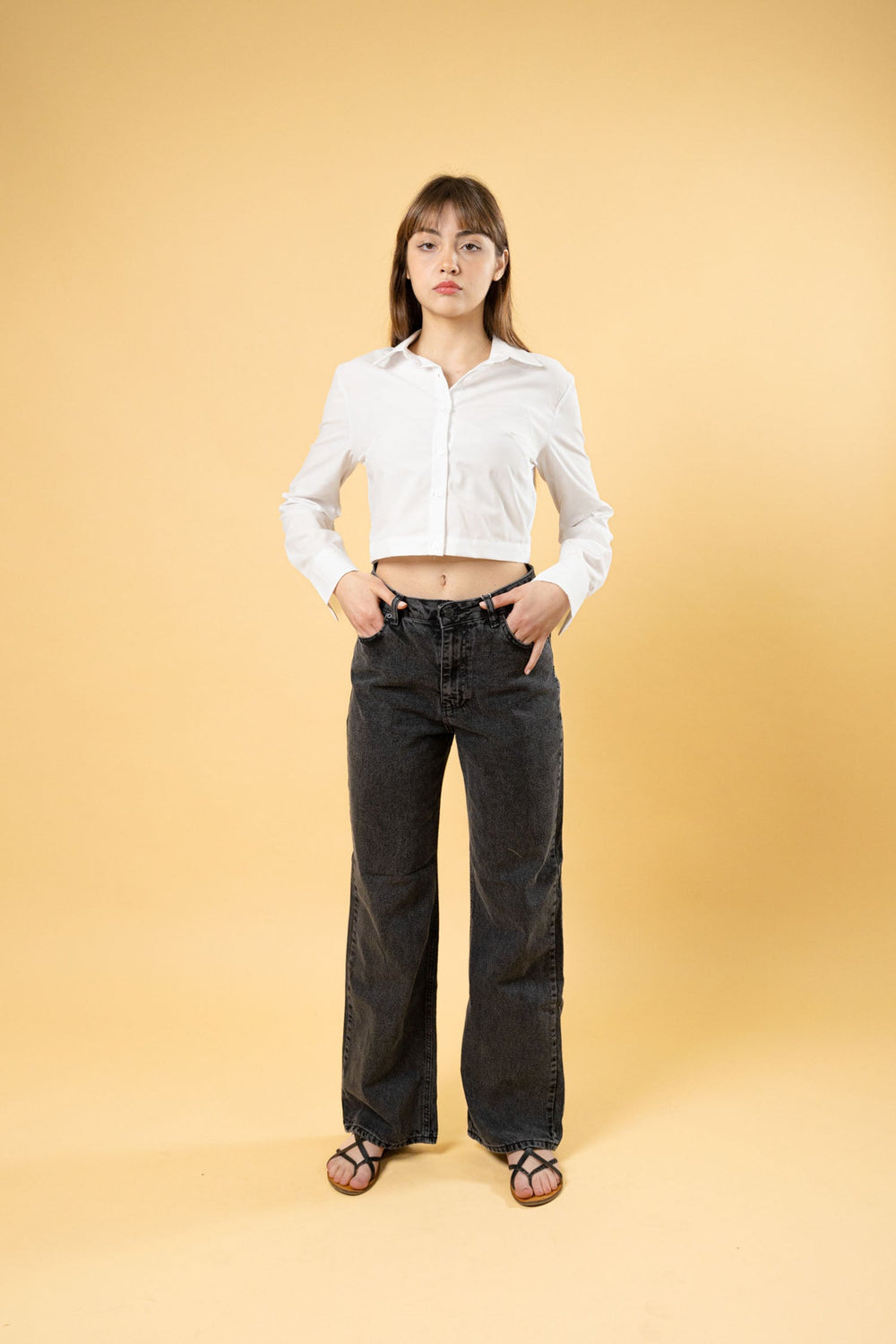 High-Waist Wide Leg Jeans