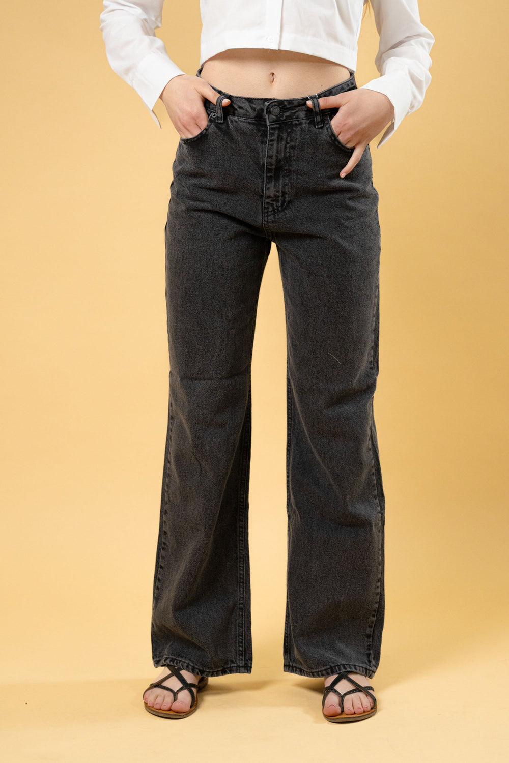 High-Waist Wide Leg Jeans