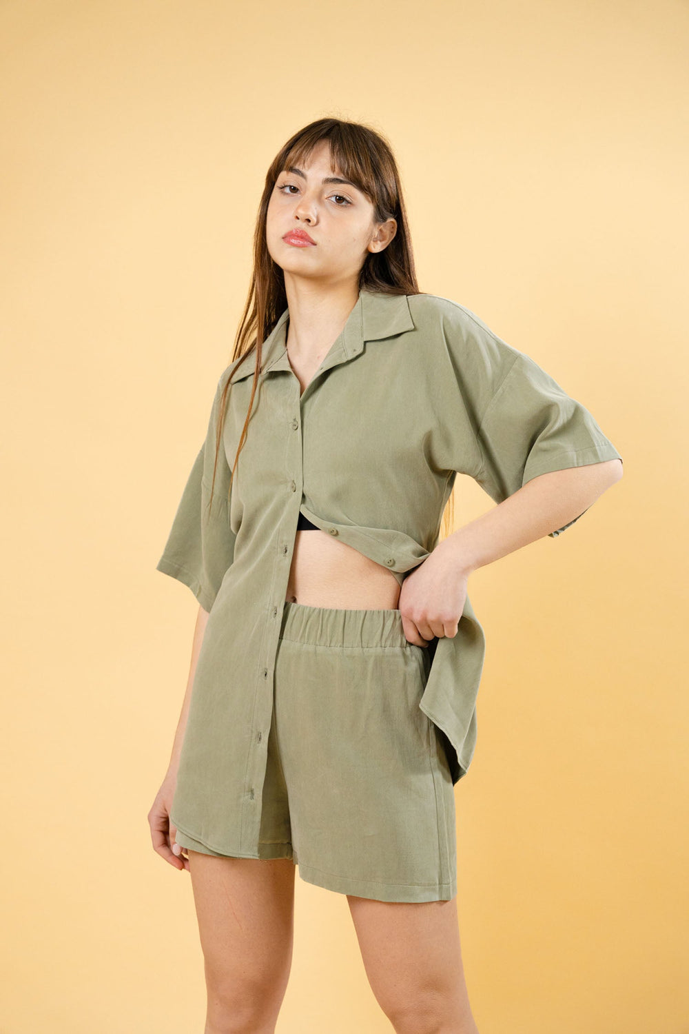 High-Waist Short With A Long Shirt