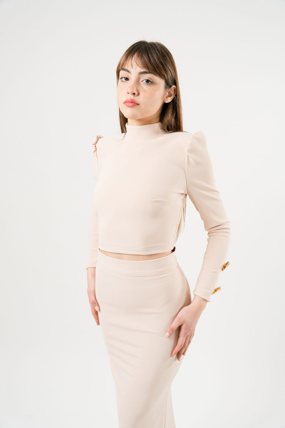 Long Stretch Skirt With Long Sleeve Stretch Top