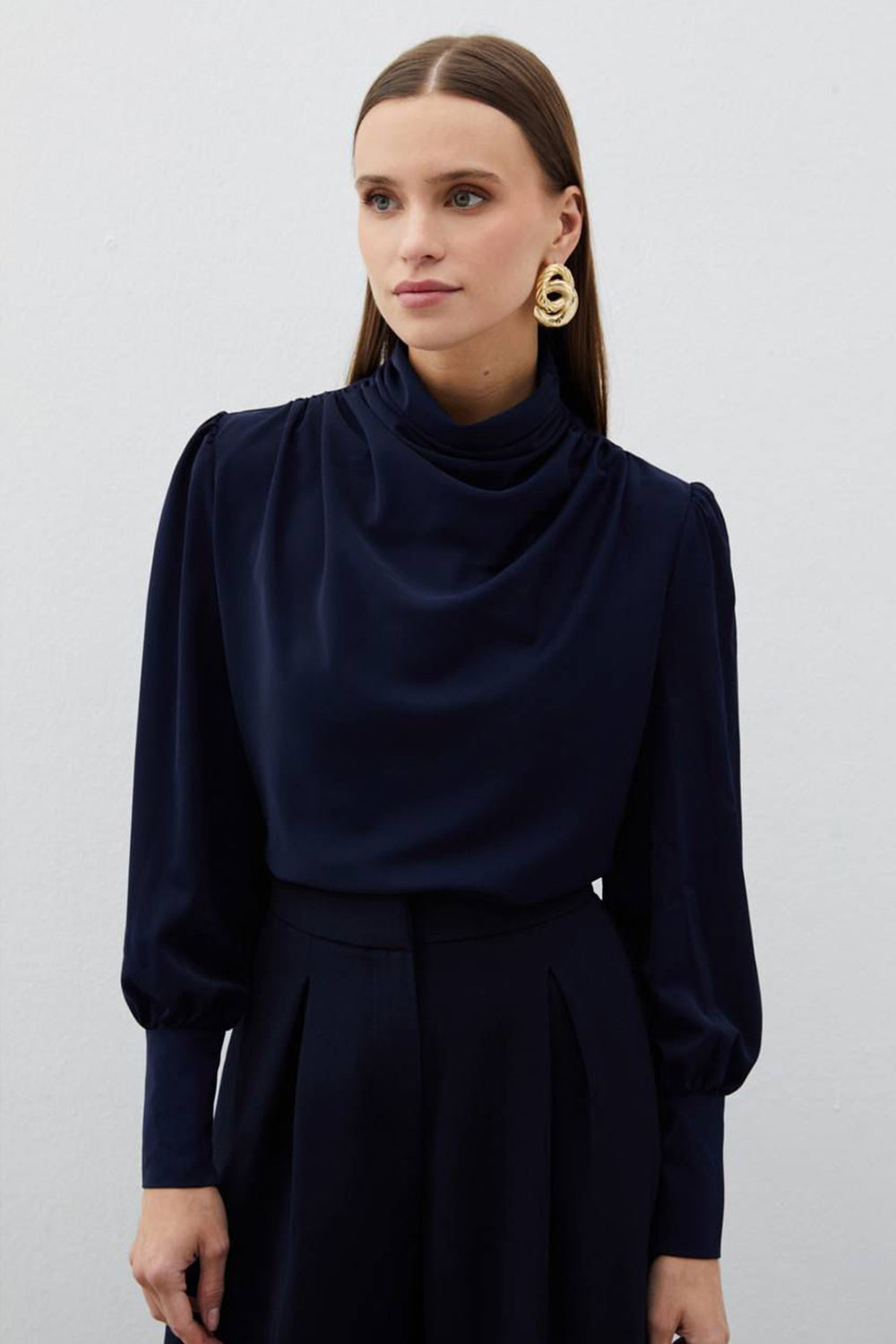 Turtle Neck Satin