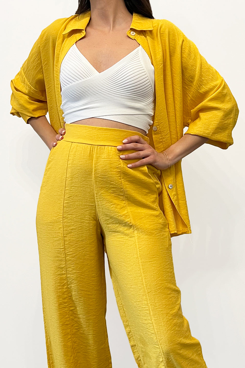 High-Waist Pant With Long Shirt